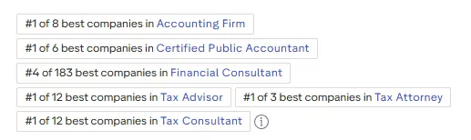 Precision Tax Relief Trustpilot Best rankings in Tax Attorney, Tax Advisor, Tax Consultant, Accounting Firm, and Certified Public Accountant Categories